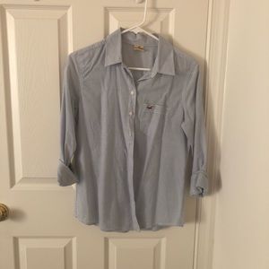 NEW NEVER WORN Blue White Hollister Button Down